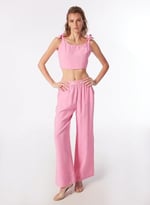 Barbie Kız Çocuk Kare Yaka Crop Nakışlı Bluz, BRB4SL-BLZ6076