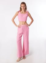 Barbie Kız Çocuk Kare Yaka Crop Nakışlı Bluz, BRB4SL-BLZ6076