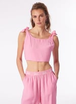 Barbie Kız Çocuk Kare Yaka Crop Nakışlı Bluz, BRB4SL-BLZ6076