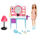 Barbie Muhteşem Kuaför Oyun Seti Renk değiştiren saç özellikli Barbie Muhteşem Kuaför oyun seti HKV00