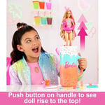 Barbie Pop Reveal bebek ve aksesuarları; kokulu bebek, yumuşacık evcil hayvan, renk değişimi özelliği ve şekillendirilebilir kum gibi 15'ten fazla sürpriz içeren Sürprizli Bardak Oyun Seti, HRK57