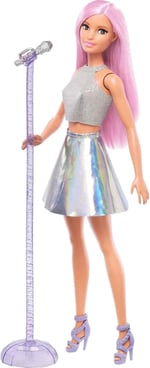 Barbie Pop Star Bebek ve Mikrofonu FXN98