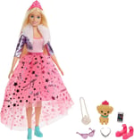 Barbie Prenses Macerası Prenses Tarzı Bebeği (30 cm boyunda), Yavru köpeği ile 3-7 yaş için GML76