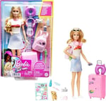 Barbie Seyahatte Bebeği ve Aksesuarları Barbie bebek ve aksesuarları, yavru köpeğiyle seyahat seti HJY18