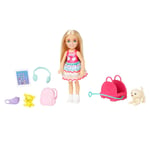 Barbie Seyahatte Chelsea Bebek ve Aksesuarları Barbie oyuncakları, Chelsea™ bebek ve aksesuarları, yavru köpeğiyle seyahat seti HJY17