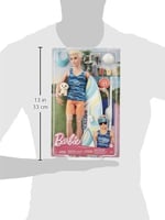 Barbie Sörf tahtası ile Ken bebek, Bükülebilir Sarışın Barbie, Havlu gibi Temaya Uygun Aksesuarlarıyla Ken Plaj Bebeği, HPT50