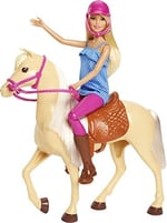 Barbie ve Güzel Atı Oyun Seti, Sarışın bebekli, 3 yaş ve üzeri, FXH13