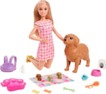 Barbie ve Hayvan Dostları Barbie ve Hayvan Dostları Oyun Seti, köpek, 3 yavru köpek ve aksesuarlar, 3-7 yaş HCK75