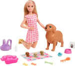 Barbie ve Hayvan Dostları Barbie ve Hayvan Dostları Oyun Seti, köpek, 3 yavru köpek ve aksesuarlar, 3-7 yaş HCK75