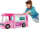 Barbie'nin 3'ü Bir Arada Muhteşem Karavanı ve Aksesuarları, Havuz, Kamyonet, Tekne ve Aksesuarlı Araç Dahil GHL93