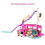 Barbie'nin YENİ Rüya Karavanı 76 cm yükseklik, havuz, kaydırak ve 60'tan fazla aksesuar HCD46