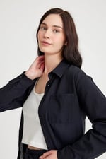 Barbora Keten Günlük İkili Takım Elbise Pantolon Gömlek Ln21siyahia1 siyah XS