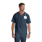 BARCO Grey's Anatomy Scrubs - Evan Scrub Top Erkekler için, Lapover V Yaka Kolay Bakım Erkek Scrub Üst