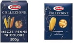 Barilla Mezze Penne Tricolore (Üç Renkli Kalem) Makarna 500 Gr ve Barilla Castellane Makarna 500 Gr