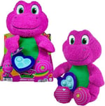 Barney pelüş oyuncağı, 2 yaş ve üzeri çocuklar için etkileşimli aktiviteler ve farklı dokular ile 32 cm'lik Fisher-Price Kalp Yapan , HYG89