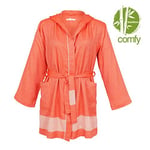 Barselona Kırmızı Comfy Classy Bambu/Organik Pamuk Peştamal Kadın Bornoz/Sabahlık