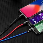 Baseus 3 in 1, Lightning için Şarj & Data Aktarım, Micro USB & USB-C için Şarj Kablosu, 0.3 Metre, Siyah - Seçenekler: 0.3 m, 1 m, 1.2 m, 2 m