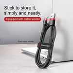 Baseus Cafule Serisi, 2.4 A USB-A & Micro-USB Şarj & Data Aktarım Kablosu, 1 Metre, Kırmızı