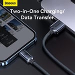Baseus Crystal Shine Hızlı Şarj Kablosu, Lightning – 1.2m, iPhone Uyumlu, Güçlendirilmiş Yapı, Dayanıklı ve Hızlı Veri Aktarımı, Siyah