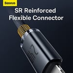 Baseus Crystal Shine Hızlı Şarj Kablosu, Lightning – 1.2m, iPhone Uyumlu, Güçlendirilmiş Yapı, Dayanıklı ve Hızlı Veri Aktarımı, Siyah
