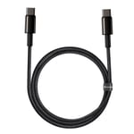 Baseus Tungsten Gold Hızlı Şarj Kablosu Type-C to Type-C 100W, 1m, Siyah