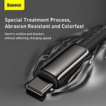 Baseus Tungsten Gold Hızlı Şarj Kablosu Type-C to Type-C 100W, 1m, Siyah