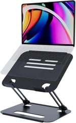 Basic 2 Tüm Modellerle Uyumlu Metal Kolay Ayarlanır Katlanabilir Siyah Laptop Standı Yükseltici Laptop Sehpası