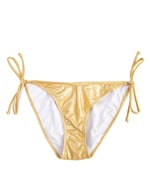 Basic Bikini Altı Yanları Bağlama Detaylı Dokulu Normal Bel