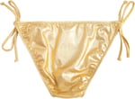 Basic Bikini Altı Yanları Bağlama Detaylı Dokulu Normal Bel