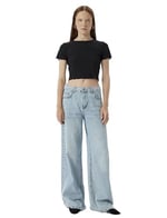 Basic Crop Tişört Kısa Kollu Bisiklet Yaka Slim Fit