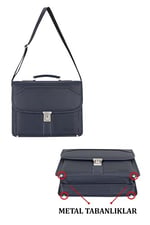 Basic Erkek El Çantası 15,6 inç Laptop ve Organizer Bölmeli Omuz Askılı