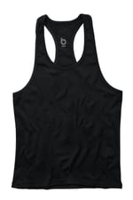 Basic Fitness Gym Tank Top Sporcu Atleti Siyah