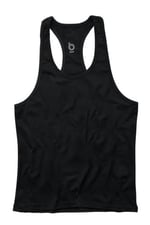 Basic Fitness Gym Tank Top Sporcu Atleti Siyah