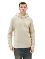 Basic Kapşonlu Sweatshirt Uzun Kollu Ribanalı Şardonlu