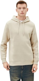 Basic Kapşonlu Sweatshirt Uzun Kollu Ribanalı Şardonlu