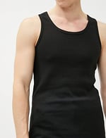 Basic Kolsuz Tişört Halter Yaka