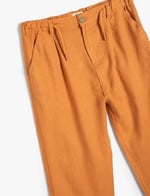 Basic Pantolon Cepli Beli Bağlamalı Viskon Kumaş