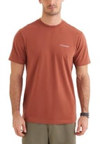 Basic Sm Logo Brushed Erkek Kahverengi Outdoor T-Shirt CS0282-229