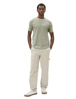 Basic Tişört Kumaş Detaylı Bisiklet Yaka Slim Fit Dokulu