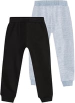 Basic Unisex Siyah-Gri Melanj 2'li Eşofman Altı