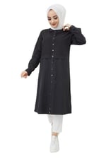 Baskı Detaylı Tunik- Açık Mavi