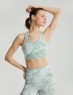 Batik Desenli Yoga Sütyeni Halter Yaka