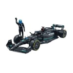 Bburago – Mercedes AMG Petronas W14 Lewis Hamilton #44 2023 - Gerçekçi ölçekli araba modeli 1:24 ve Lewis Hamilton karakteri, resmi Mercedes lisansı, önerilen yaş 14+ yaş