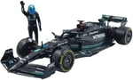 Bburago – Mercedes AMG Petronas W14 Lewis Hamilton #44 2023 - Gerçekçi ölçekli araba modeli 1:24 ve Lewis Hamilton karakteri, resmi Mercedes lisansı, önerilen yaş 14+ yaş