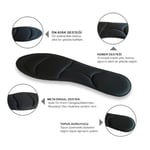 BC03 | Memory Foam, Tüm Ayakkabılarla Uyumlu, Rahat, Konfor, Darbe Emici Ve Yumuşak Iç Tabanlık (Siyah, 40-45)