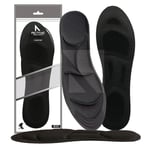 BC03 | Memory Foam, Tüm Ayakkabılarla Uyumlu, Rahat, Konfor, Darbe Emici Ve Yumuşak Iç Tabanlık (Siyah, 40-45)