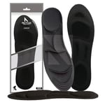 BC03 | Memory Foam, Tüm Ayakkabılarla Uyumlu, Rahat, Konfor, Darbe Emici Ve Yumuşak Iç Tabanlık (Siyah, 40-45)