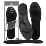 BC03 | Memory Foam, Tüm Ayakkabılarla Uyumlu, Rahat, Konfor, Darbe Emici Ve Yumuşak Iç Tabanlık (Siyah, 40-45)