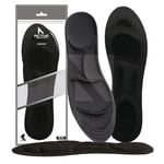 BC03 | Memory Foam, Tüm Ayakkabılarla Uyumlu, Rahat, Konfor, Darbe Emici Ve Yumuşak Iç Tabanlık (Siyah, 40-45)
