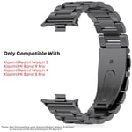 BDIG Bileklik XiaomiRedmi Watch 4 ile uyumlu, birinci sınıf paslanmaz çelik metal ayarlanabilir yedek kayış, kadın/erkek için